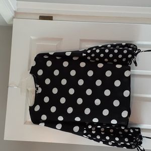 Truth black and White Polka Dot Blouse